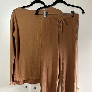 Uniqlo Camel Loungewear Set